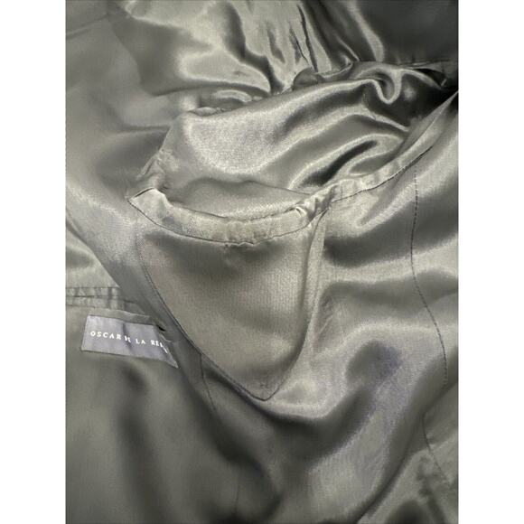 Oscar De La Renta 46R Grey 100% Wool Tweed 2Btn Blazer Jacket Sport Coat EUC - Picture 8 of 10